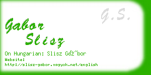 gabor slisz business card